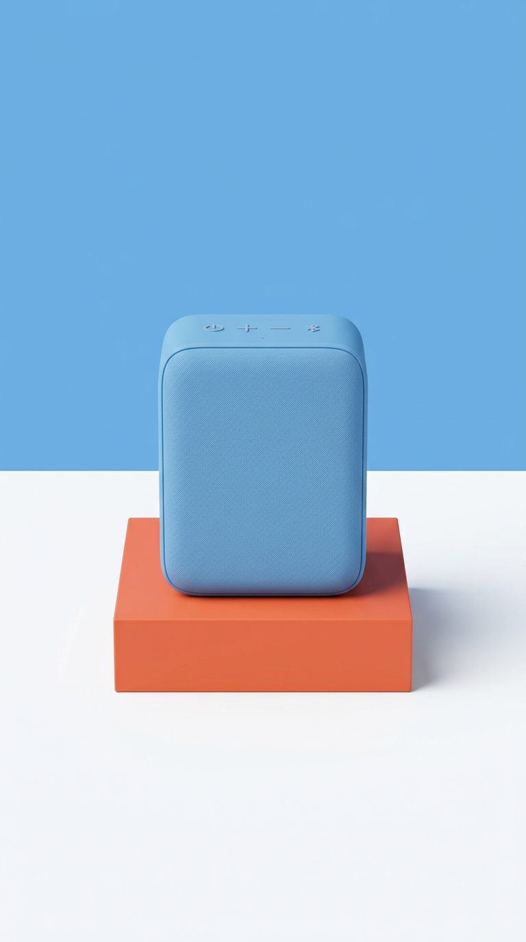 Wireless Bluetooth Speaker with Sky Blue Shell