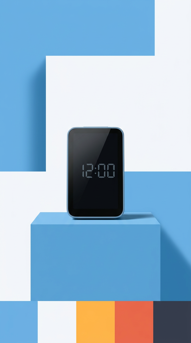 Sleek Touch-Screen Alarm Clock with LED Display