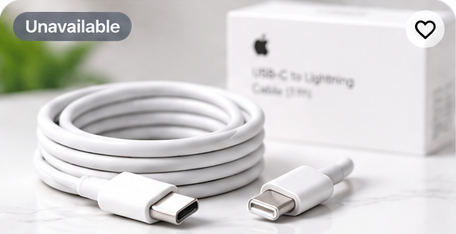 iPhone USB-C to Lightning charging cable